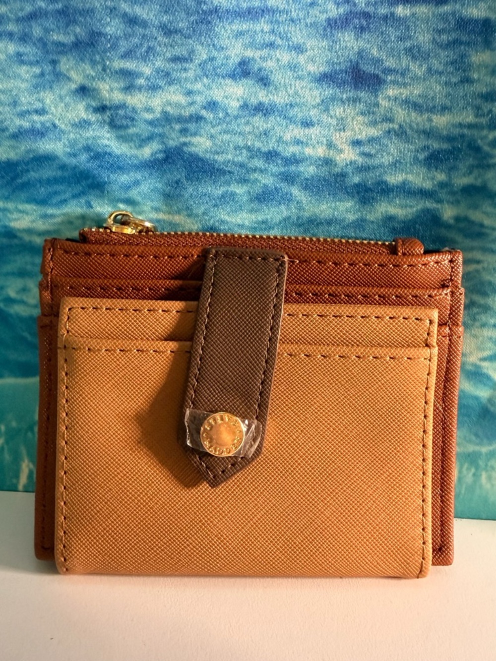Steve Madden Cognac Brown Hayden Card Holder Wallet